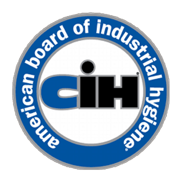 Depiction of EHS Analytical Solutions, Inc. Certified Industrial Hygienist (CIH) logo from the American Board of Industrial Hygiene. Our experts provide risk assessments and evaluations concerning health hazards in the workplace. These risk assessments are commonly called Industrial Hygiene surveys.  Industrial Hygiene surveys are performed to understand the level of exposure risk to chemical, physical, and biological hazards.  EHS Analytical Solutions's experts provide cost effective solutions to employers to meet health and safety goals.