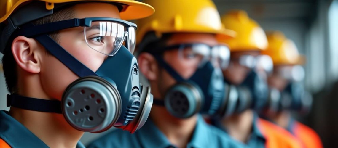 Respiratory protection training and fit testing. Employees wearing respirators